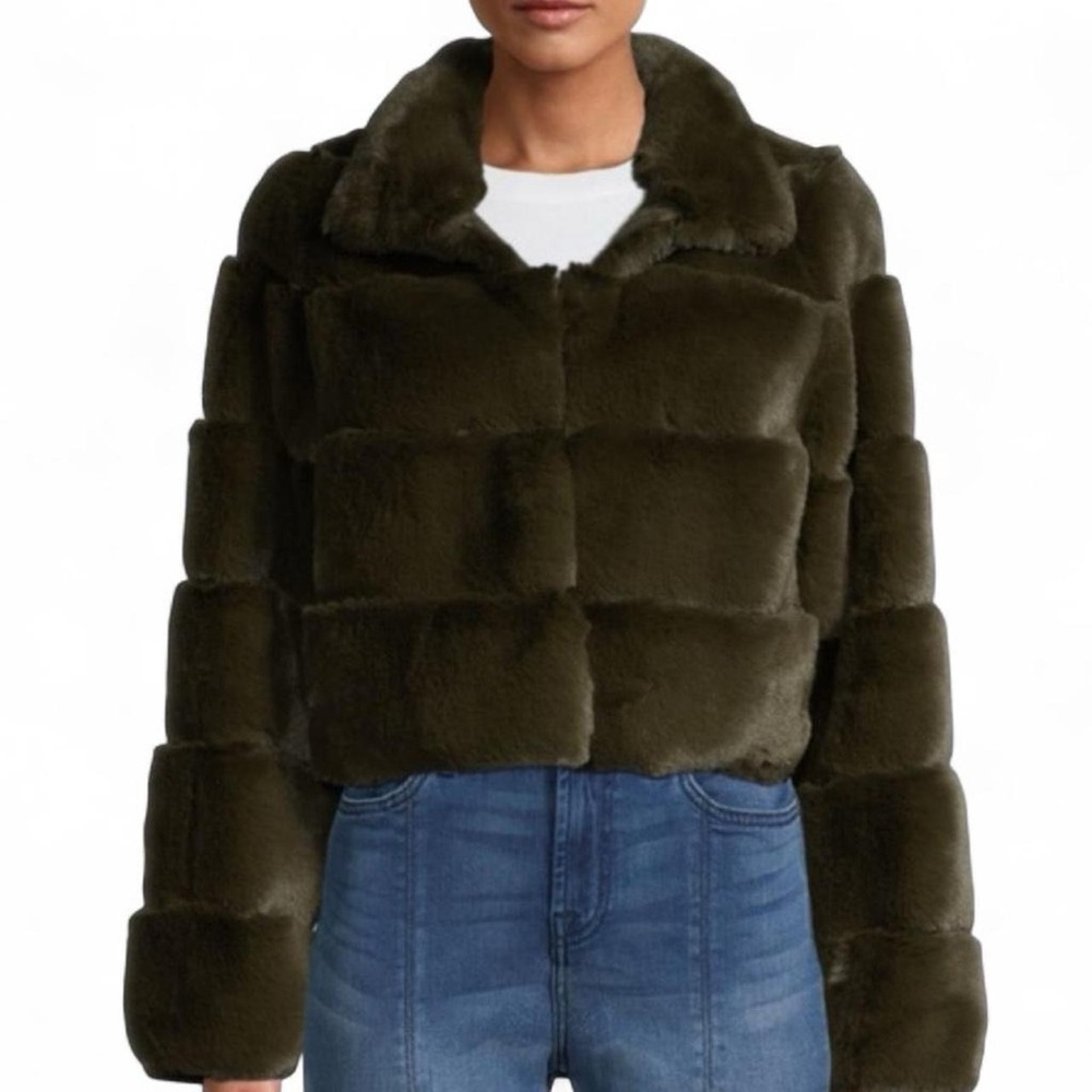 Oh Polly Dark Green Teddy Jacket